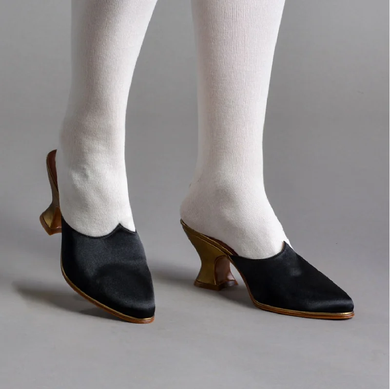 Charlotte Women's 18th Century Mules (Black)