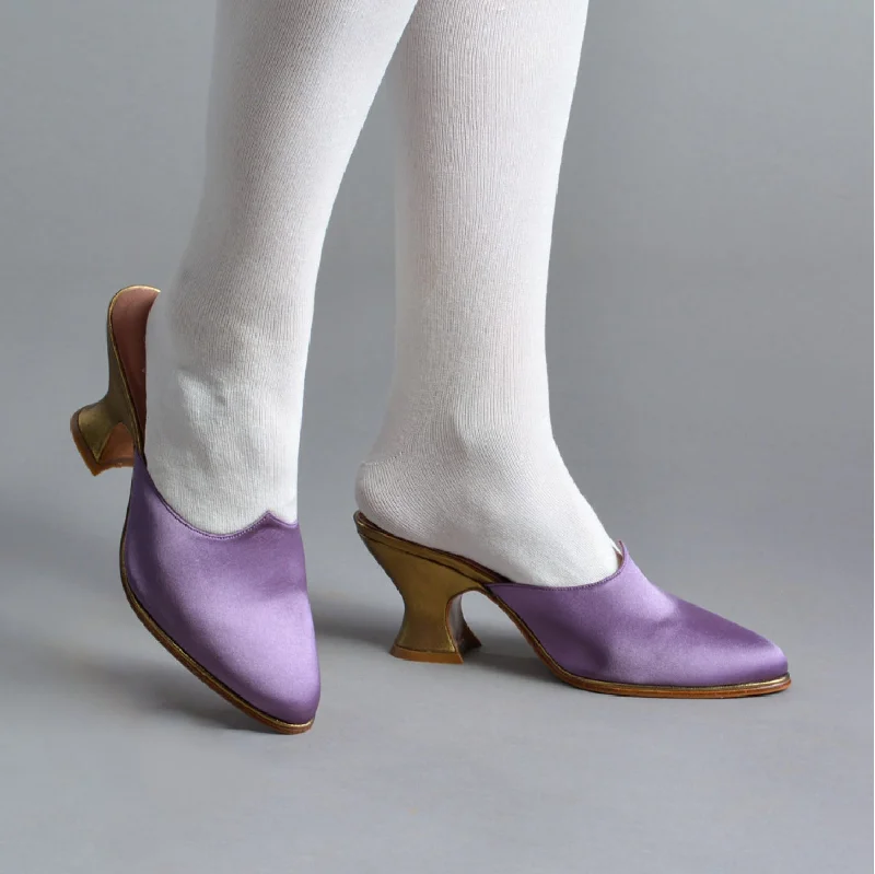 Charlotte Women's 18th Century Mules (Dusty Purple)