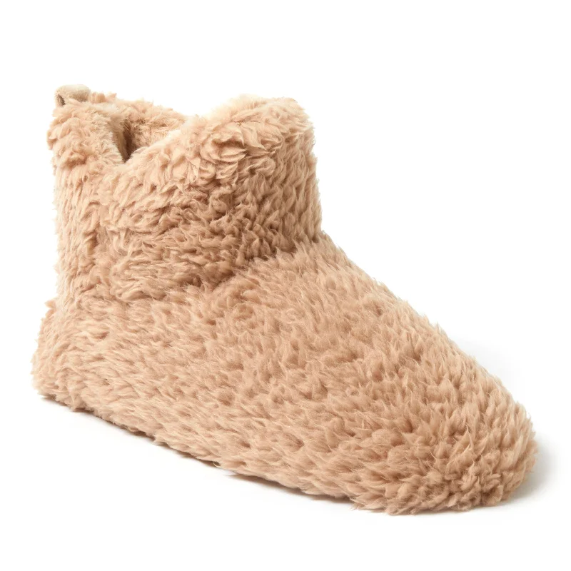 Dearfoams Womens Chelsea Shaggy Pile Bootie Slippers