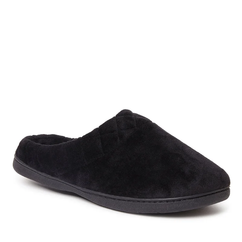 Dearfoams Women's Darcy Quilted Cuff Velour Clog Slipper