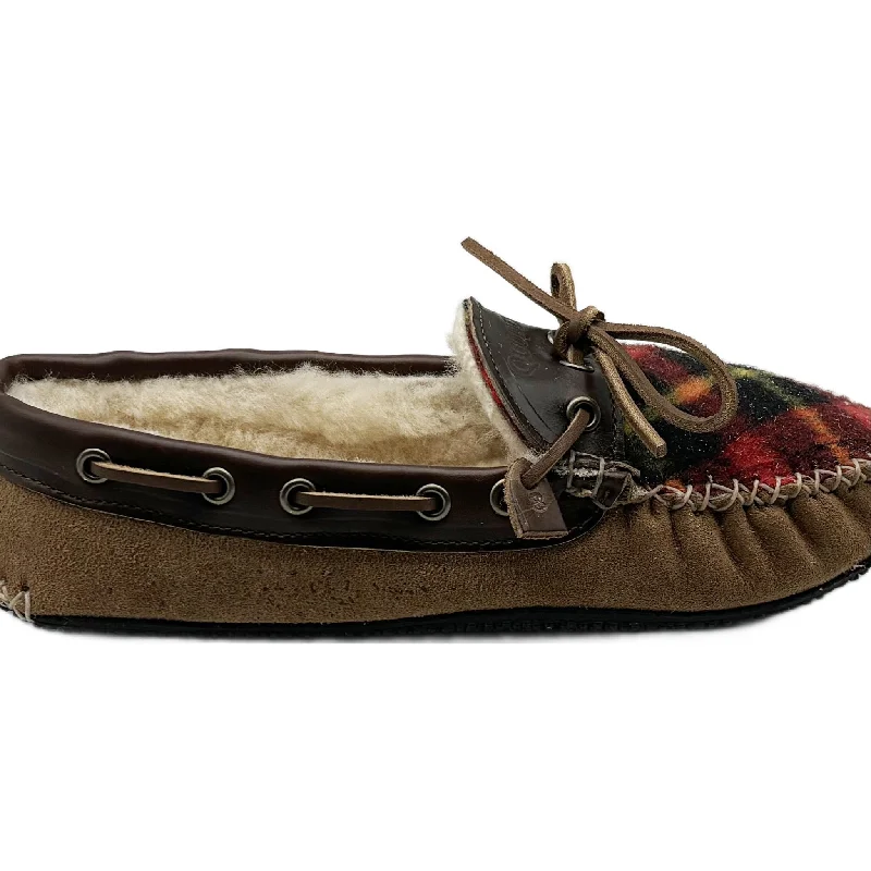 LE Women's Fireside Slipper - Red Plaid Chestnut