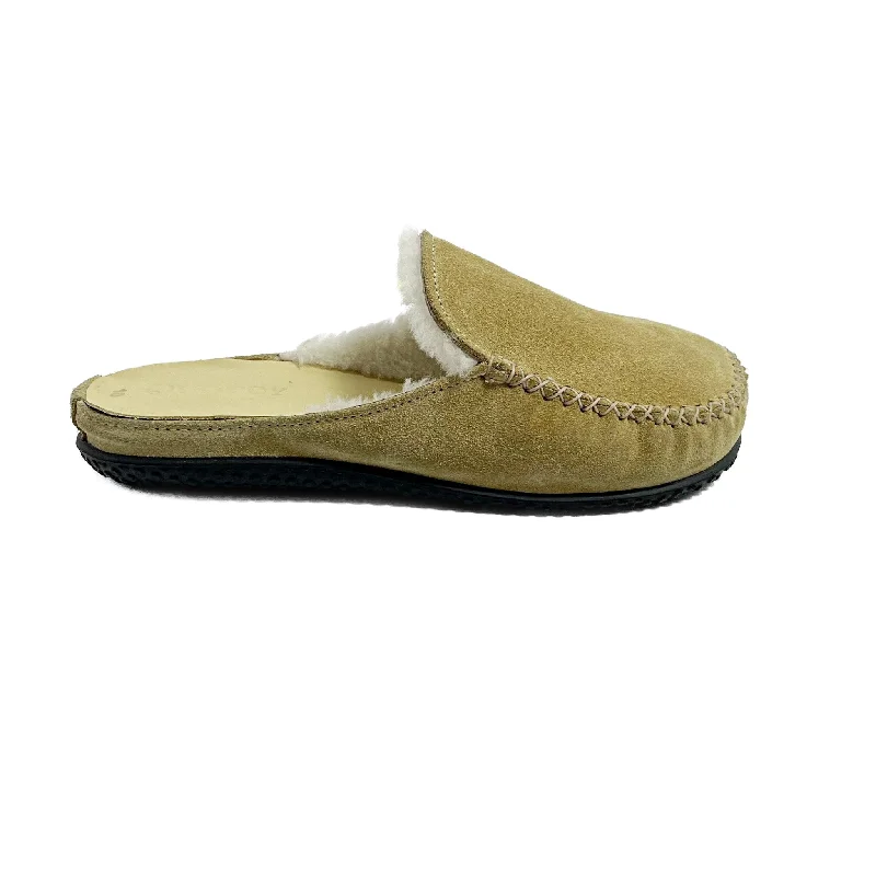 Women's Scuff ESQ Slipper: Sand Suede