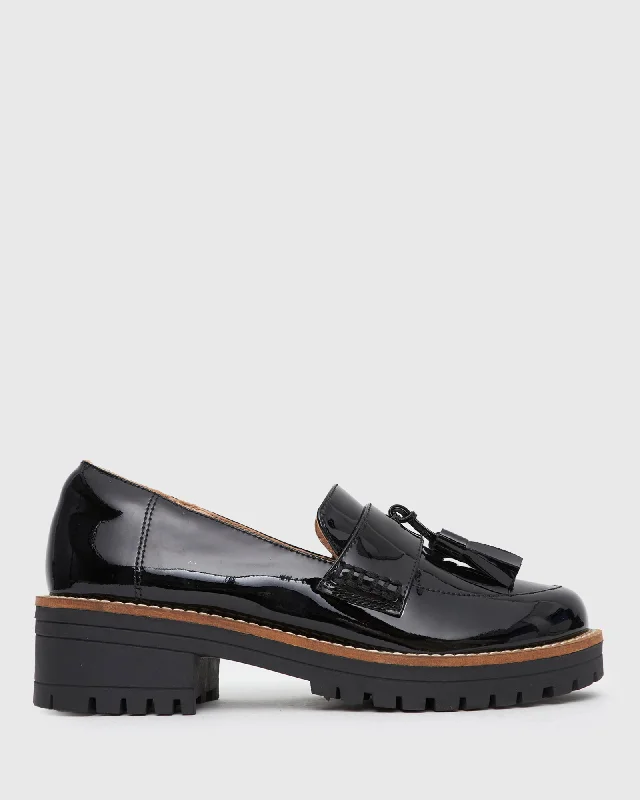 AGGIE Tassel-Detail Leather Loafers