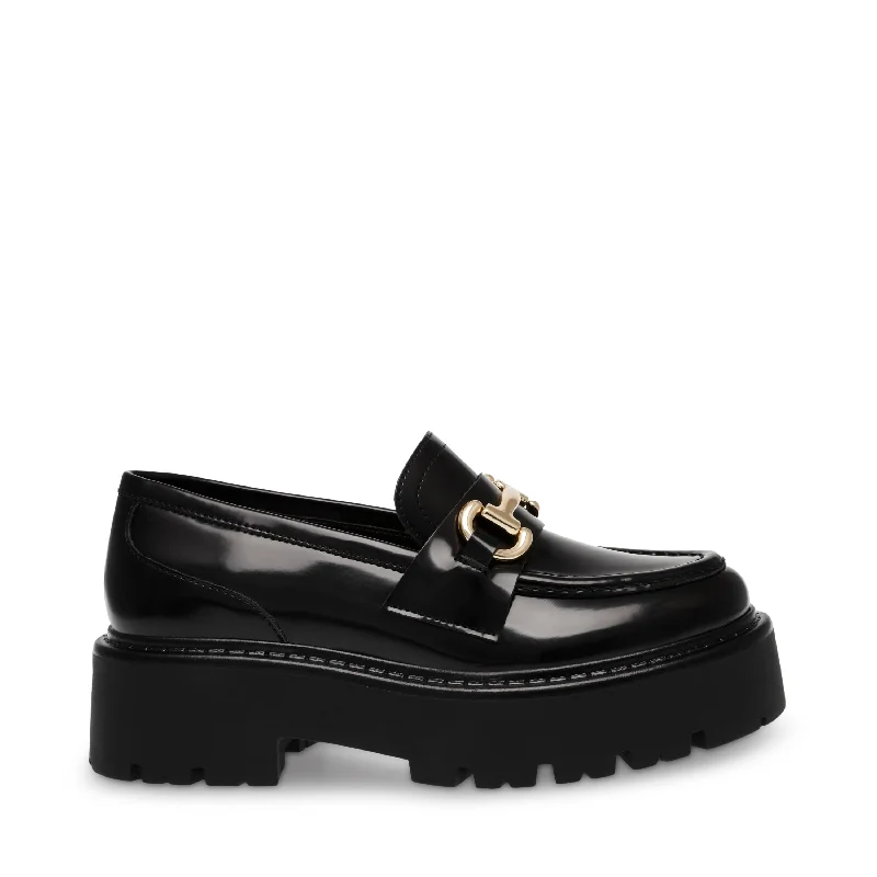 Lando-CN Flat Shoe BLACK LEATHER