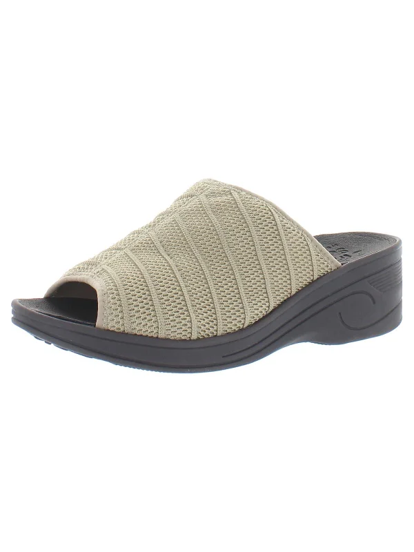 Airy Womens Knit Open Toe Wedge Sandals