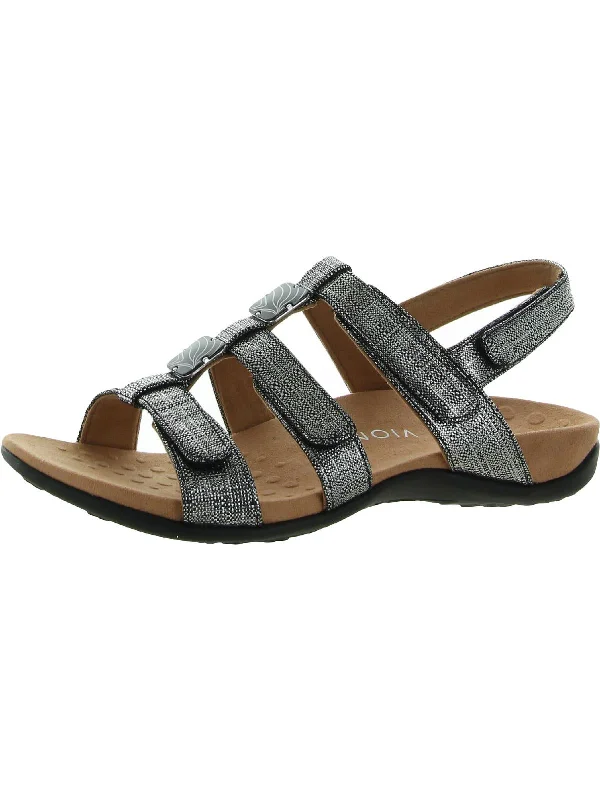 Amber Womens Wedge T-Strap Sandals