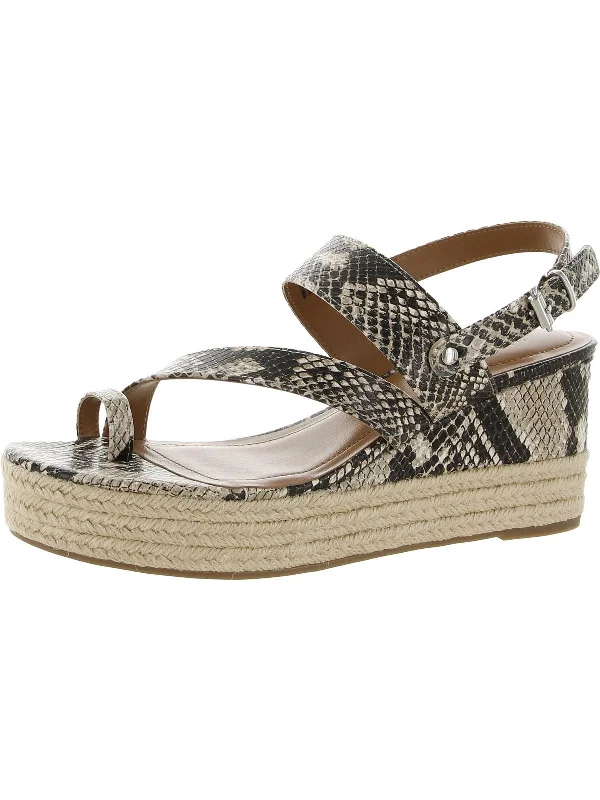 Bettyy Womens Animal Print Espadrille Wedge Sandals