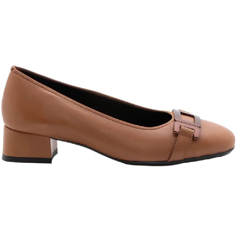 Ara Women's Gallant 2 Buckle Pump Cognac Calf Leather