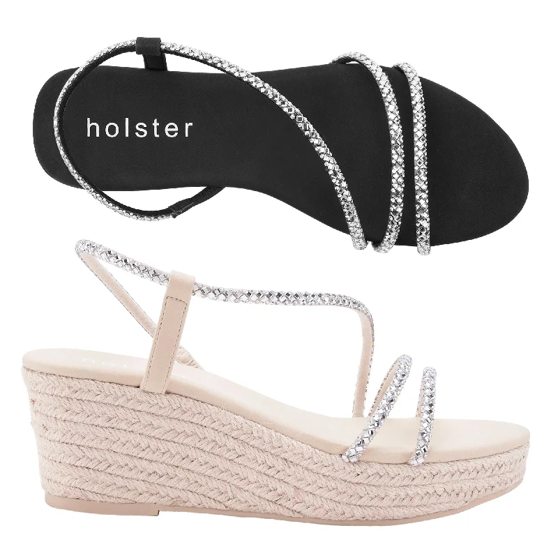 Geneva Espadrille  Bundle - Black / Beige