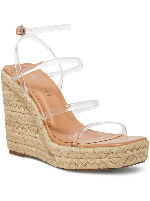 Hillarie Womens Wedge Strappy Espadrilles