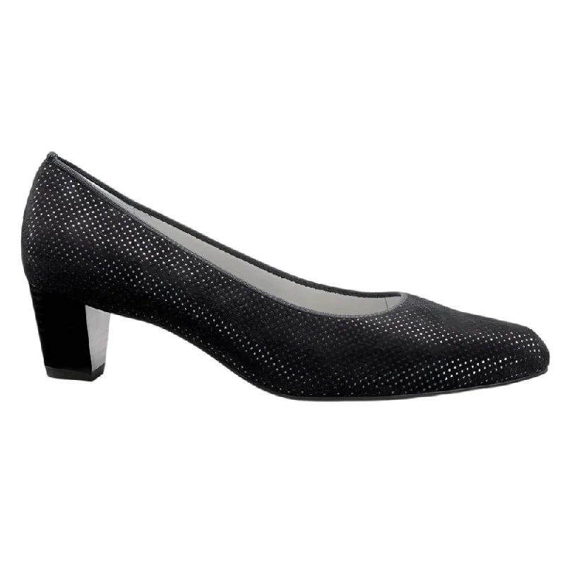 Ara Women's Kelly/Knokke Pump Mid Heel Black Puntikid