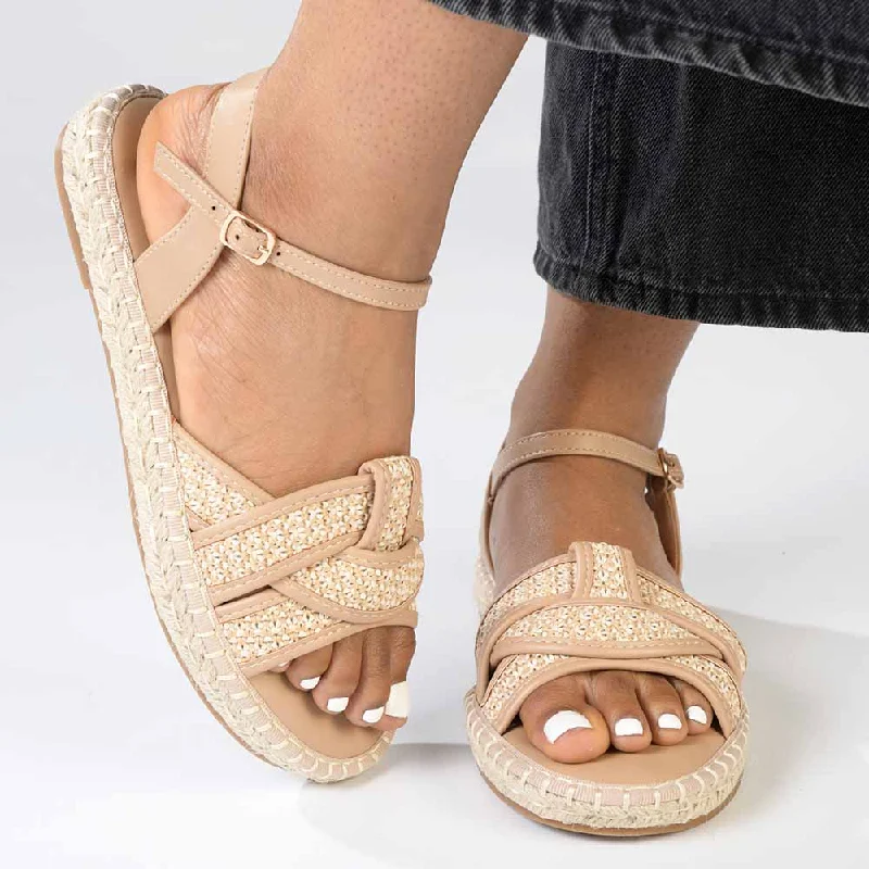 Madison Lylah Crossover Espadrille Sandal - Taupe