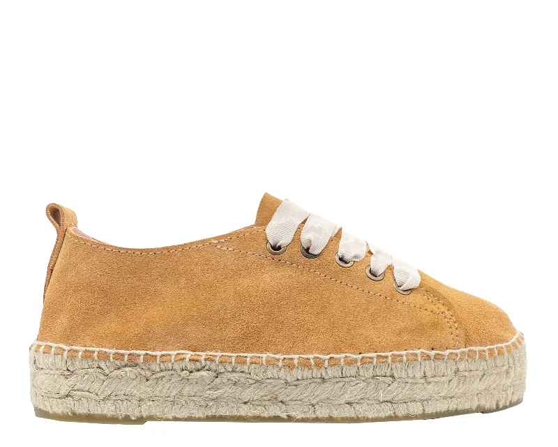 Manebi Lace Up Cuero Suede Espadrilles