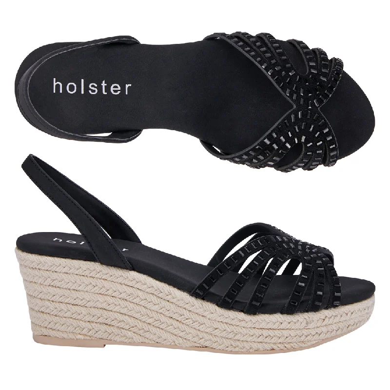 Mermaid Espadrille - Black