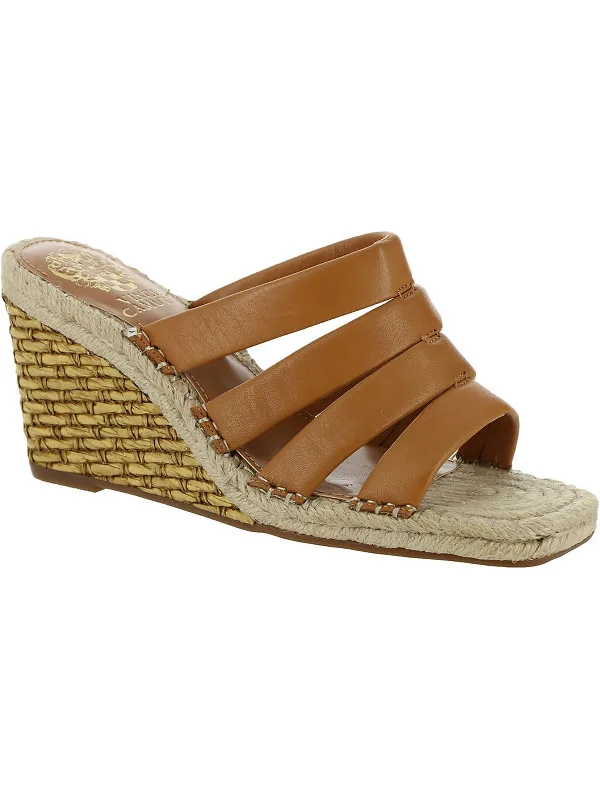 Molisana  Womens Leather Slip On Espadrilles