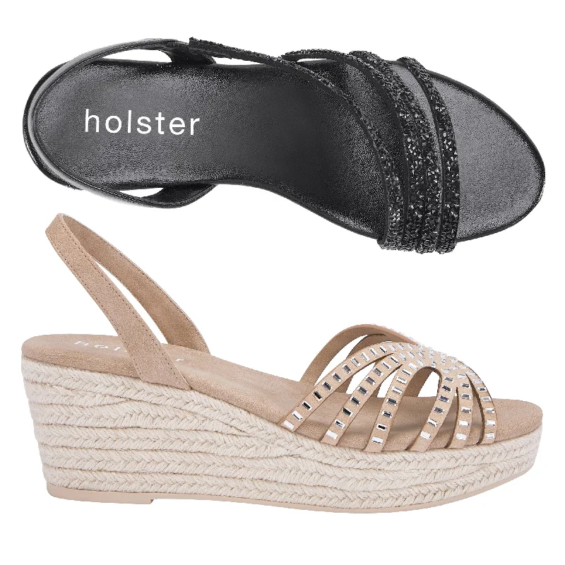 Party Espadrille & Mermaid Espadrille Bundle - Black/Beige