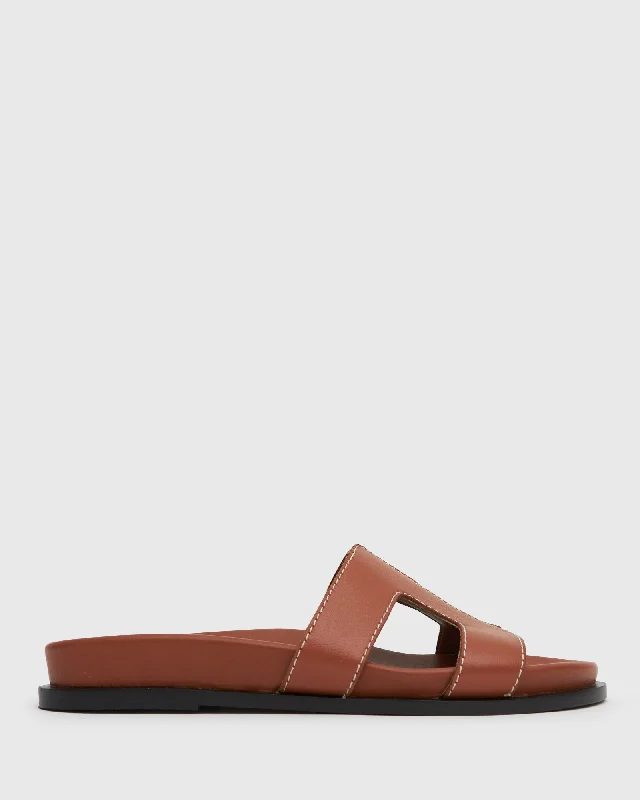 YON Leather Footbed Slides