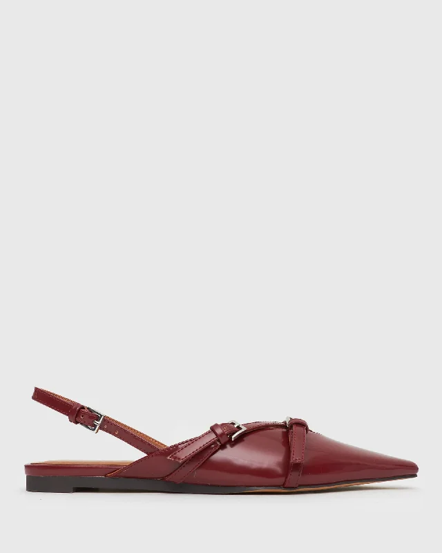 ANYA Slingback Pointed Flat Mules