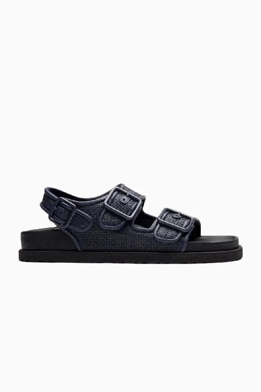 Birkenstock 1774 Milano Raffia - Dark Navy