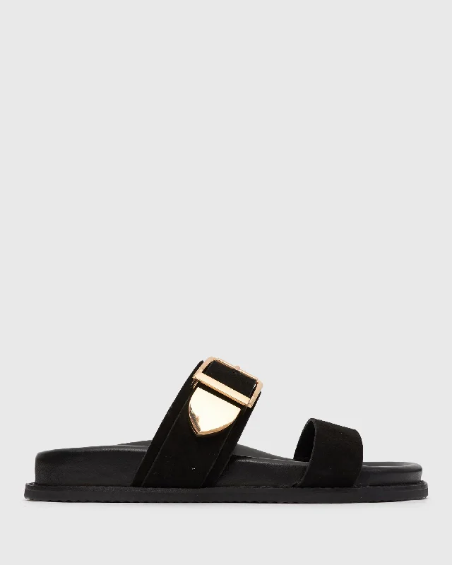 PRE-ORDER BYRON Double Strap Suede Sandals