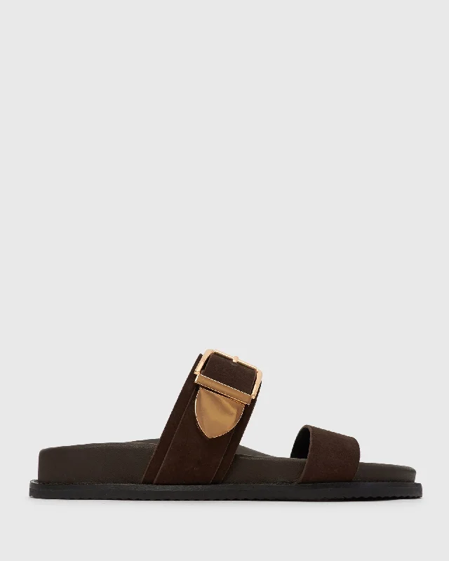 PRE-ORDER BYRON Double Strap Suede Sandals