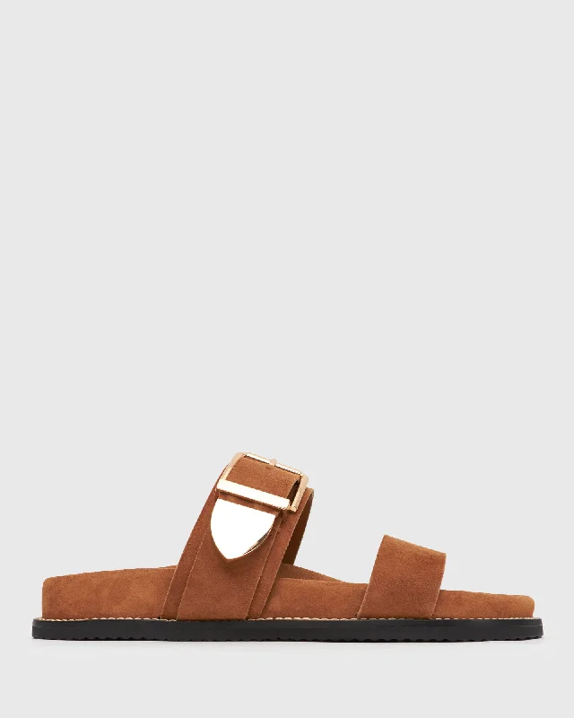 PRE-ORDER BYRON Double Strap Suede Sandals