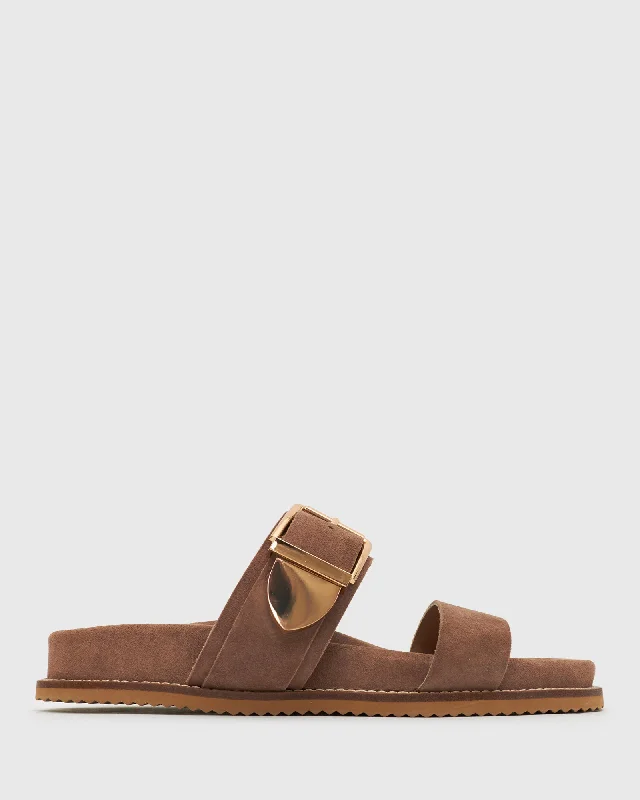 PRE-ORDER BYRON Double Strap Suede Sandals