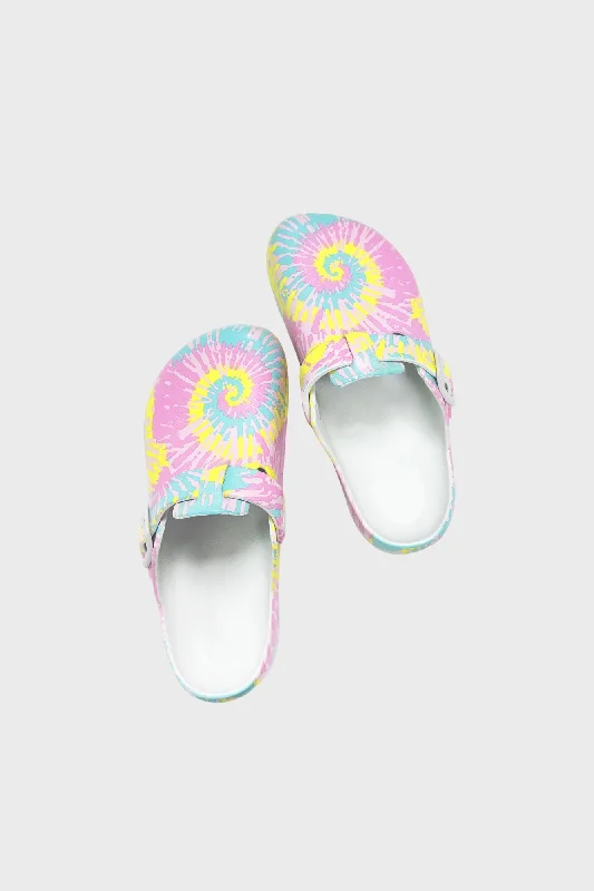 Colorful Spiral Printed Clogs