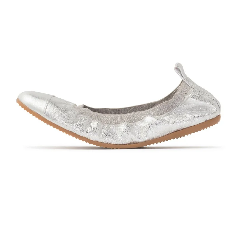 Febe - Metallic Silver Ballet Flat