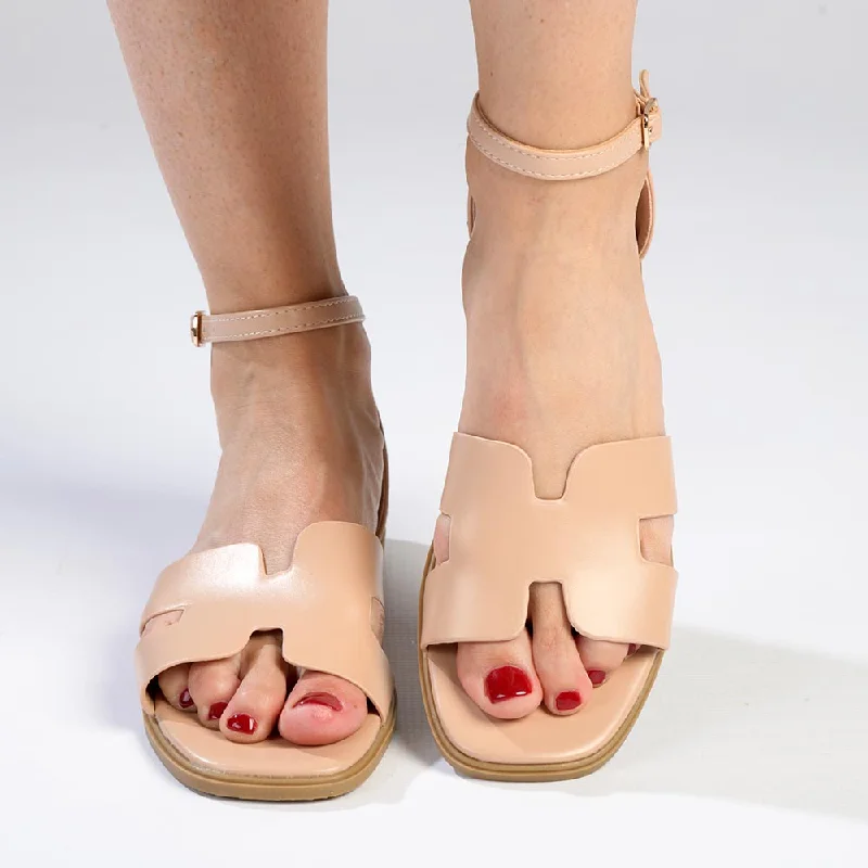 Madison Jenny H Bar Sandal - Nude