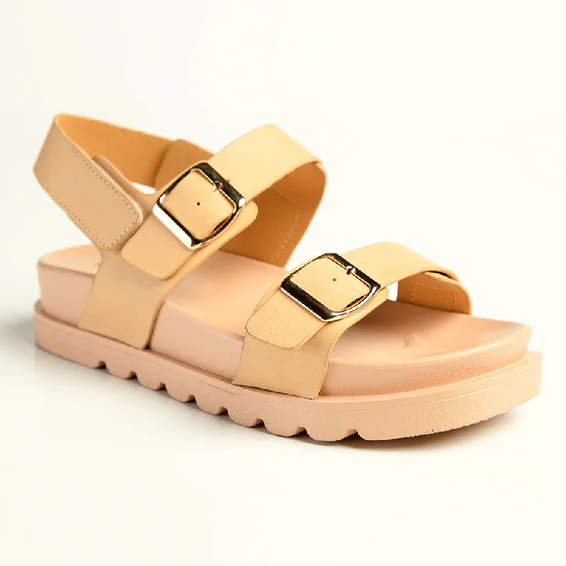 Madison Jillion Sandal With Velcro Backstrap - Nude