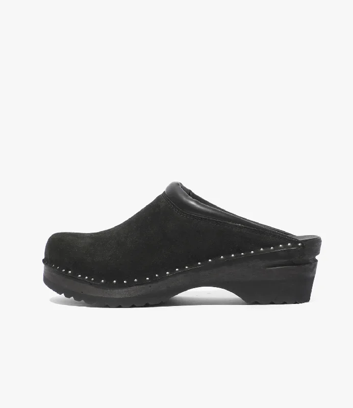 'Monet' Clog – Black Rough Out