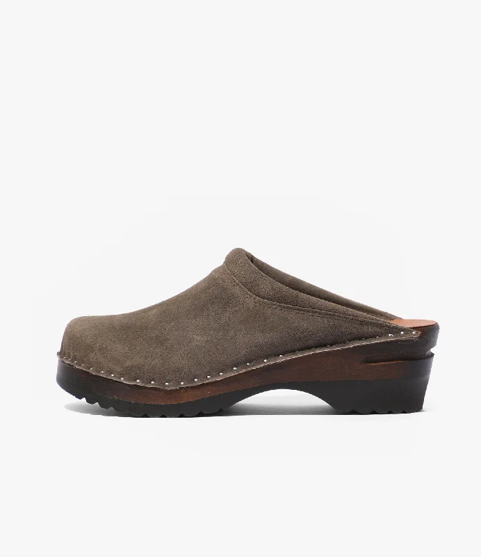 'Monet' Clog – Taupe Rough Out