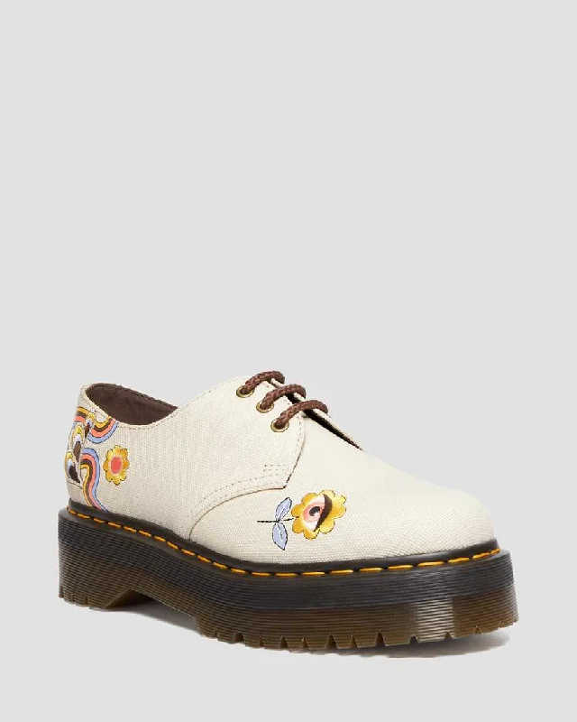 Vegan 1461 Platform Shoe in Retro Canvas from Dr. Martens