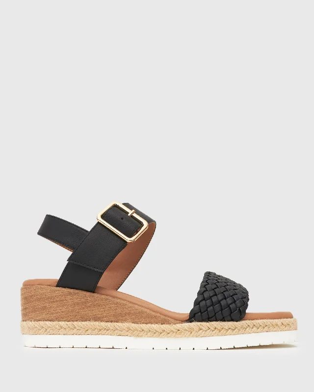 PRE-ORDER Wider Fit KENZIE Vegan Low Wedge Sandals